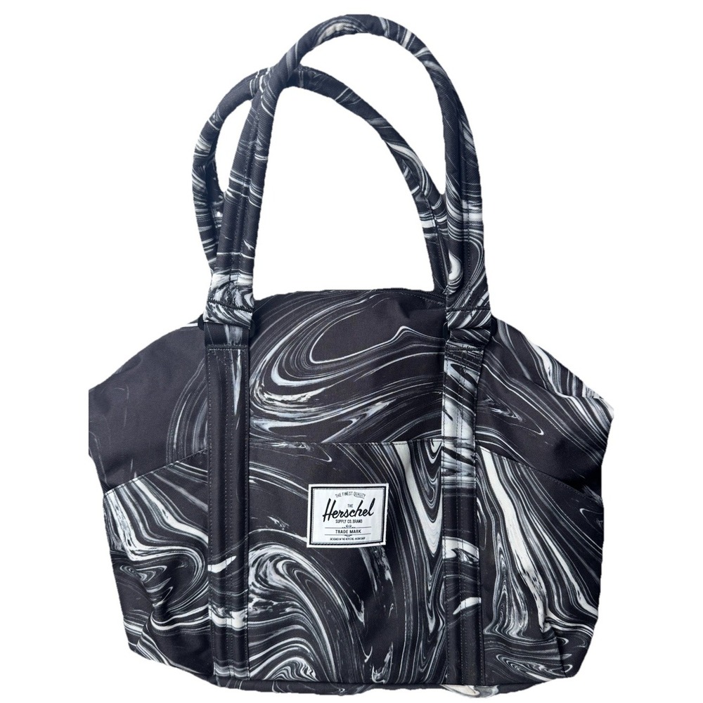 Herschel Supply Company Strand Paint Pour Black Duffle Bag Diaper Gym Travel‎